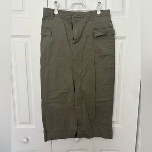 GAP Women's Cargo Maxi Skirt in Olive